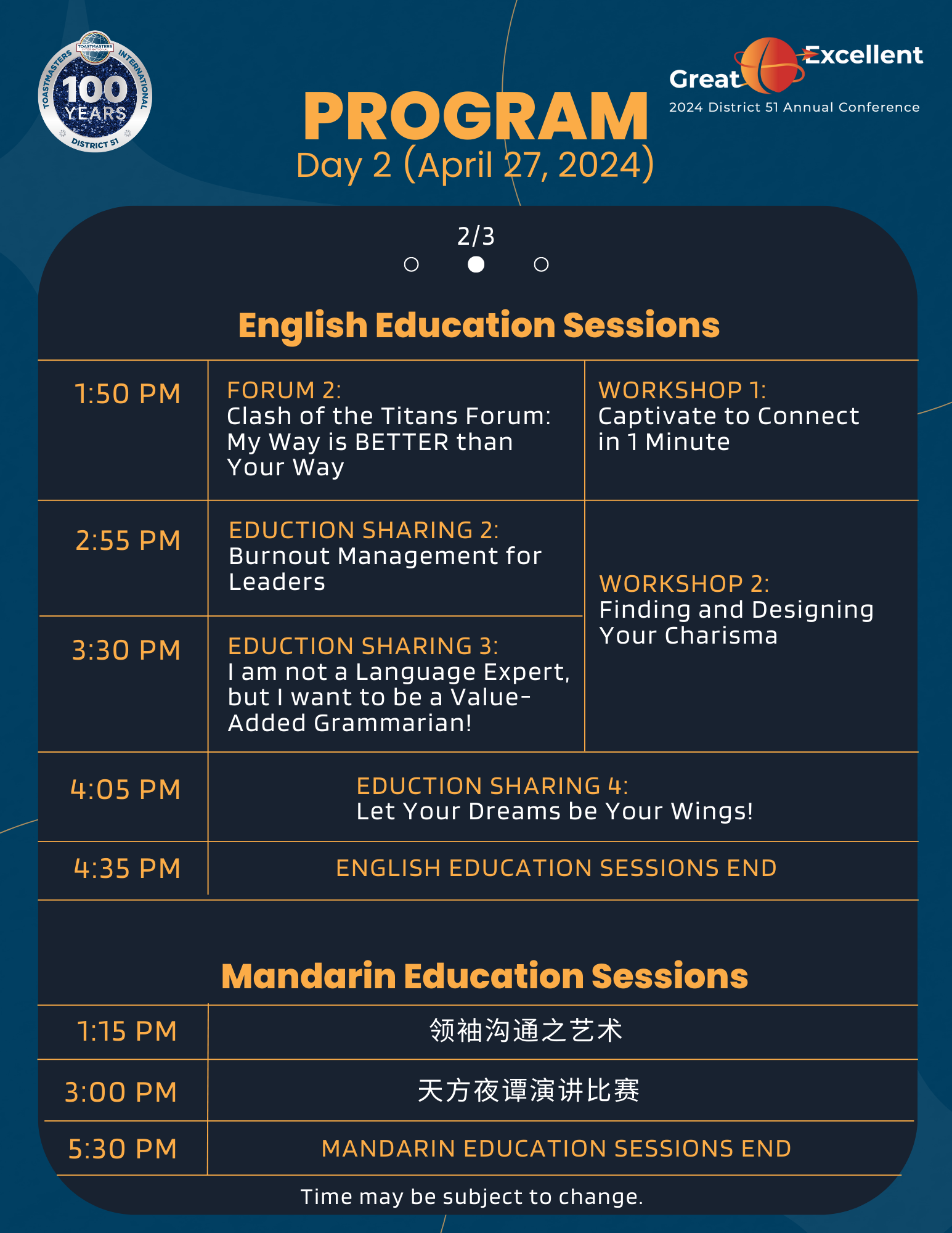 Day 2 - Agenda 2 from 3